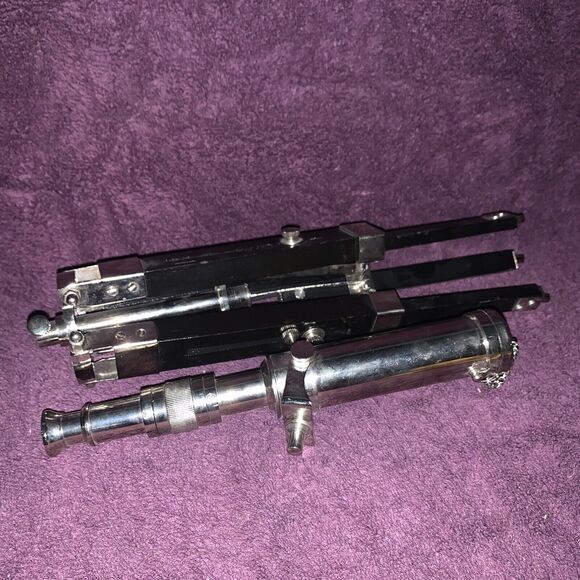 Working Antique Design Table Top Decor Black Tripod with Telescope Stand - Picture 10 of 10